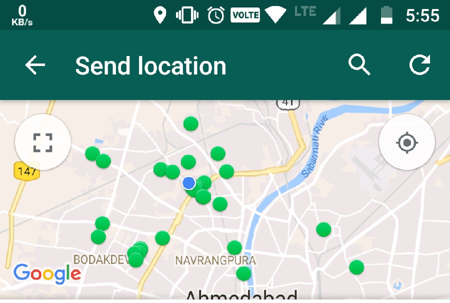 How to share location on WhatsApp