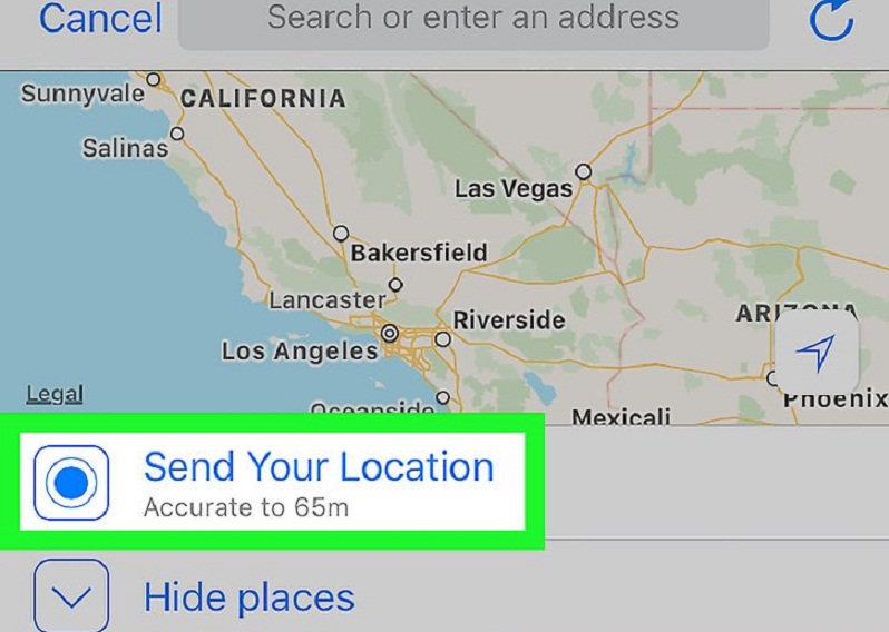 share location with iPhone