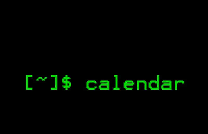 linux command calendar