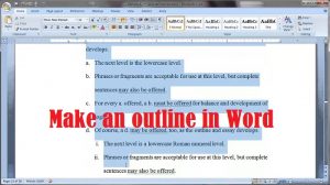 How to Make an Outline in Word (All Version)