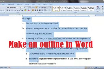 How to make an outline in Word